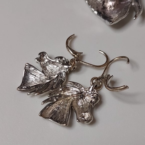 Horse Head Earring And Brooch/Pendant Set - Picture 11 of 14